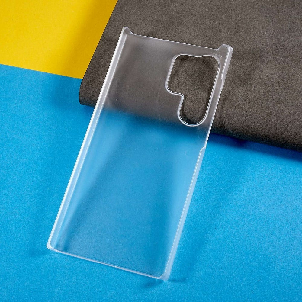 Samsung Galaxy S23 Ultra Hårdt Plastik Bagside Cover - Gennemsigtig