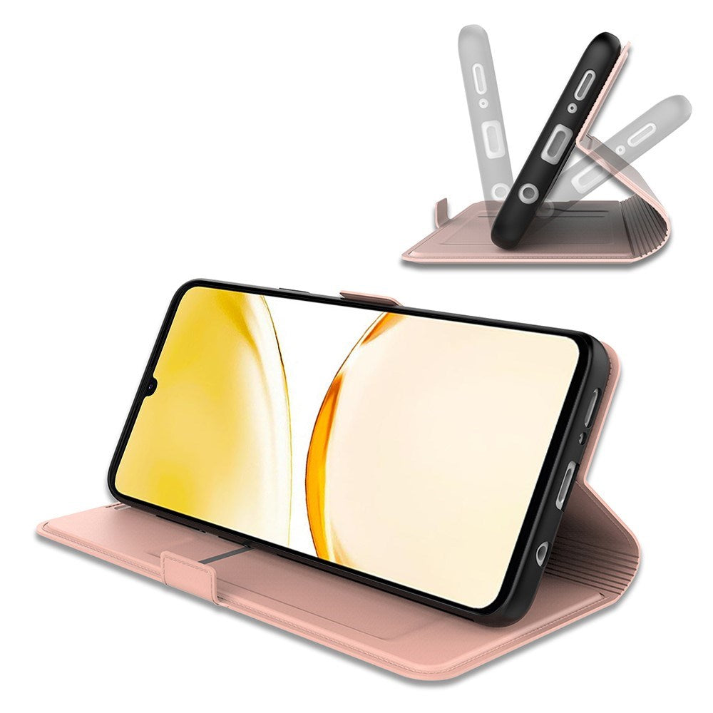 Realme Note 70T EIDERWOOD Kunstlæder Flip Cover - Lyserød