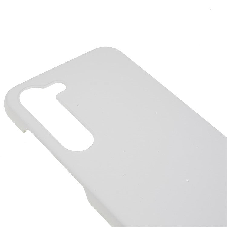 Samsung Galaxy S23 Hårdt Plastik Bagside Cover - Blank Hvid