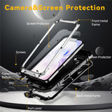 iPhone 17 R-JUST Hybrid Bagside Cover m. Indbygget Skærmbeskyttelse & Kickstand - Sølv