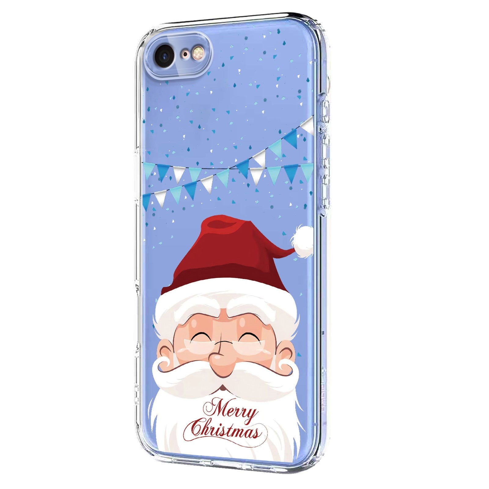 EIDERWOOD iPhone SE (2022 / 2020) / 8 / 7 Fleksibelt Plast Jule Mobil Cover - Gennemsigtig / Julemanden
