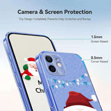 EIDERWOOD iPhone 12 / 12 Pro Fleksibelt Plast Jule Mobil Cover - Gennemsigtig / Julemanden