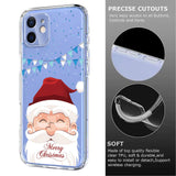 EIDERWOOD iPhone 12 / 12 Pro Fleksibelt Plast Jule Mobil Cover - Gennemsigtig / Julemanden