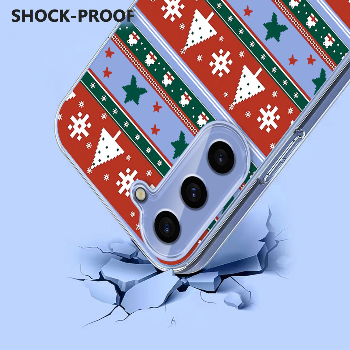 EIDERWOOD Samsung Galaxy S25+ (Plus) / S24+ (Plus) Fleksibelt Plast Jule Mobil Cover - Gennemsigtig / Mønster