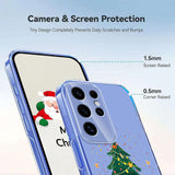 EIDERWOOD Samsung Galaxy S24 Ultra Fleksibelt Plast Jule Mobil Cover - Gennemsigtig / Juletræ