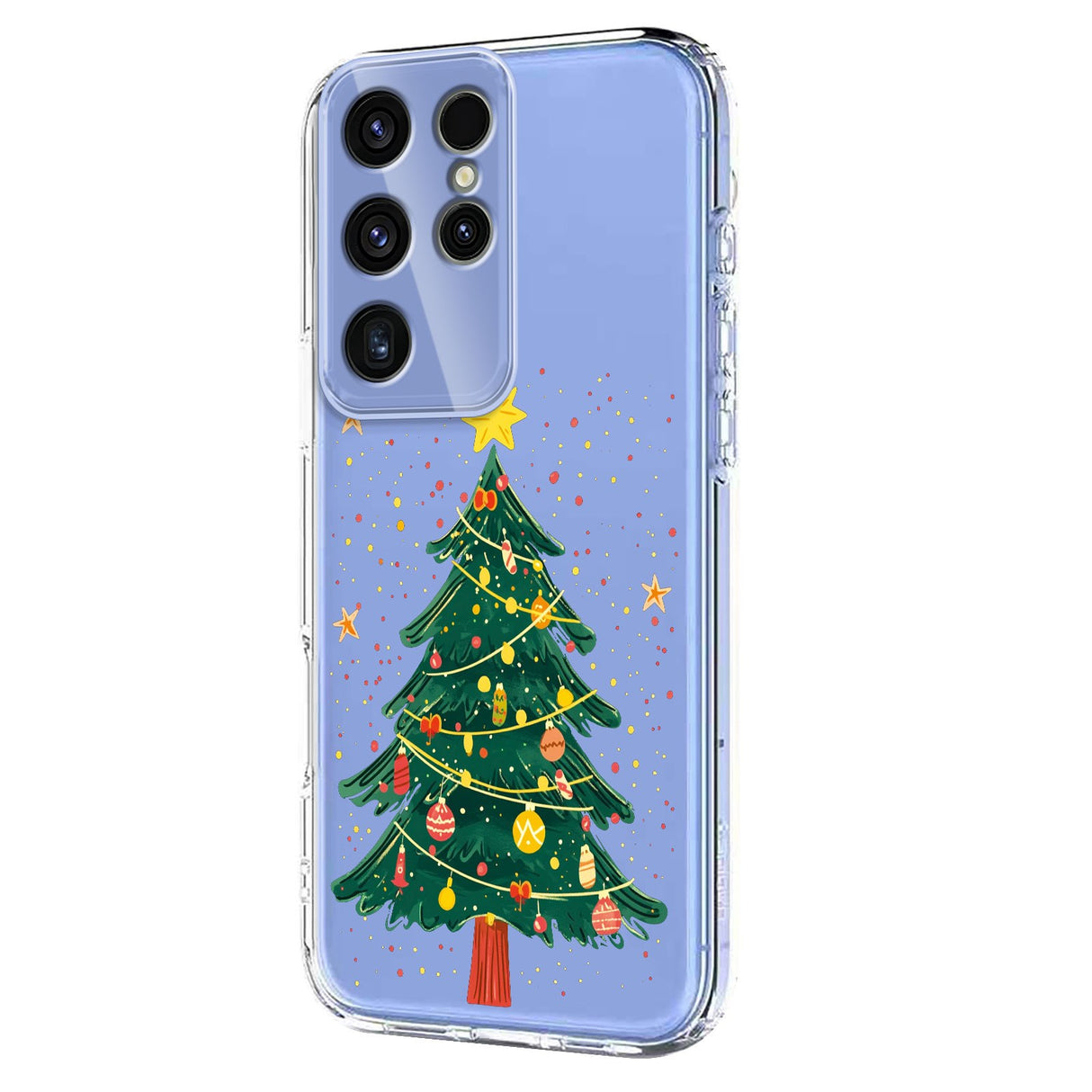 EIDERWOOD Samsung Galaxy S23 Ultra Fleksibelt Plast Jule Mobil Cover - Gennemsigtig / Juletræ
