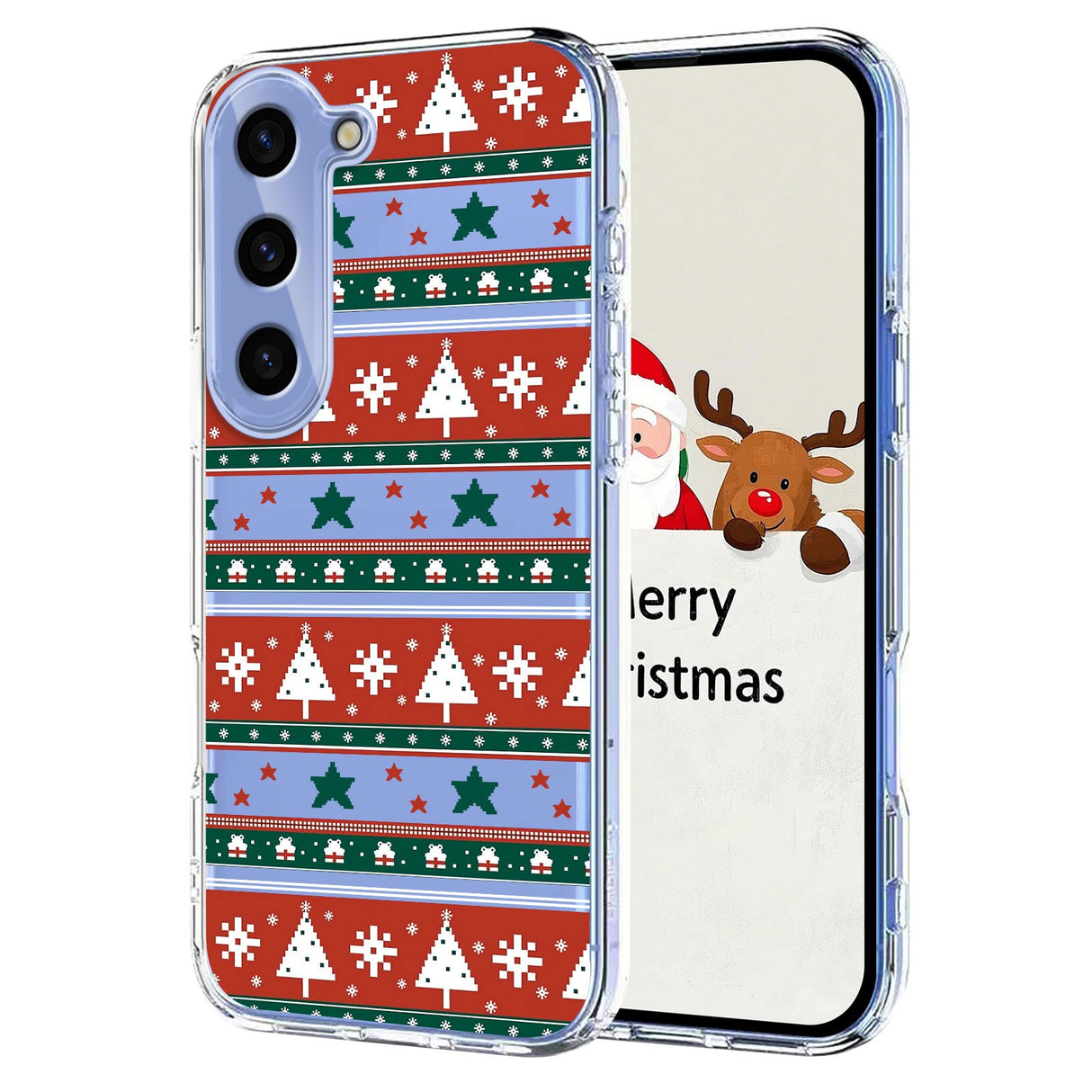 EIDERWOOD Samsung Galaxy S23 Fleksibelt Plast Jule Mobil Cover - Gennemsigtig / Mønster