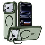 iPhone 18 Pro / 17 Pro EIDERWOOD Hybrid Plast Bagside Cover m. Kamera Cover & Ståfunktion - MagSafe Kompatibel - Grøn