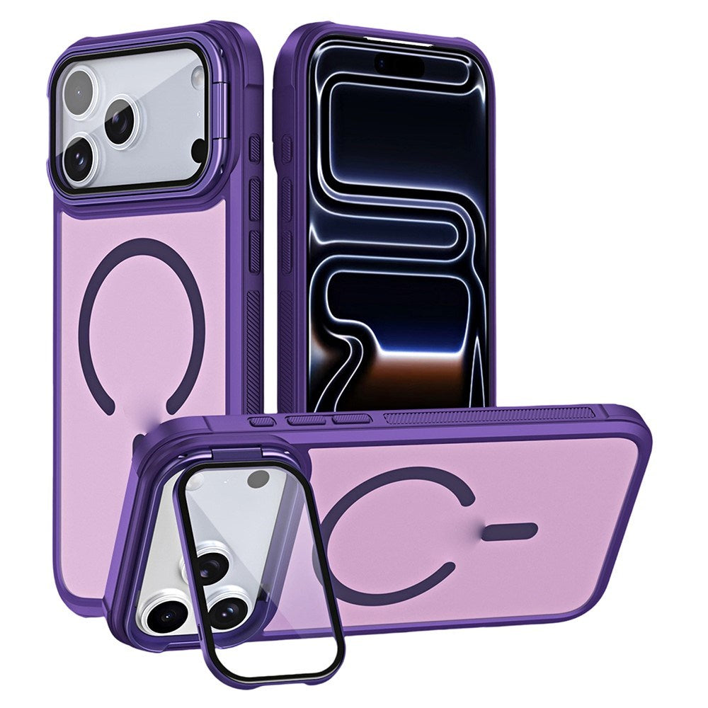 iPhone 18 Pro / 17 Pro EIDERWOOD Hybrid Plast Bagside Cover m. Kamera Cover & Ståfunktion - MagSafe Kompatibel - Lilla
