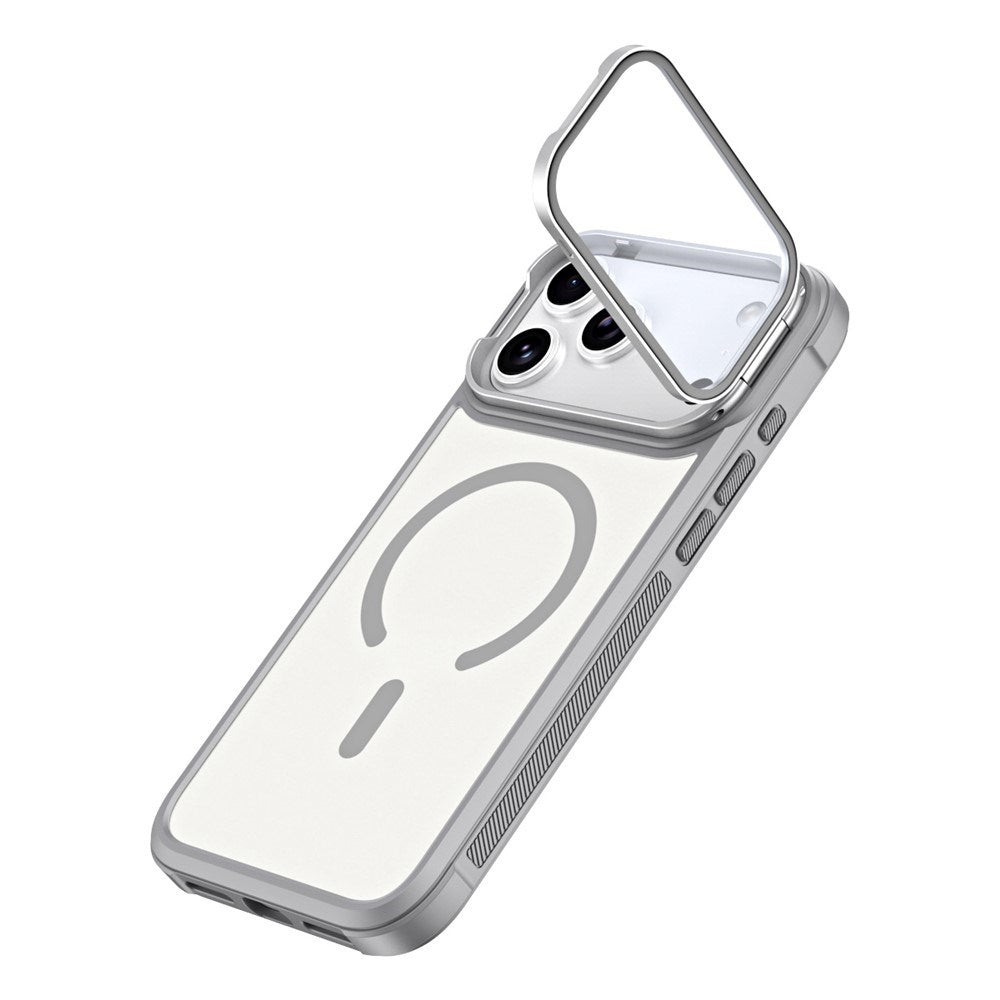 iPhone 18 Pro / 17 Pro EIDERWOOD Hybrid Plast Bagside Cover m. Kamera Cover & Ståfunktion - MagSafe Kompatibel - Grå