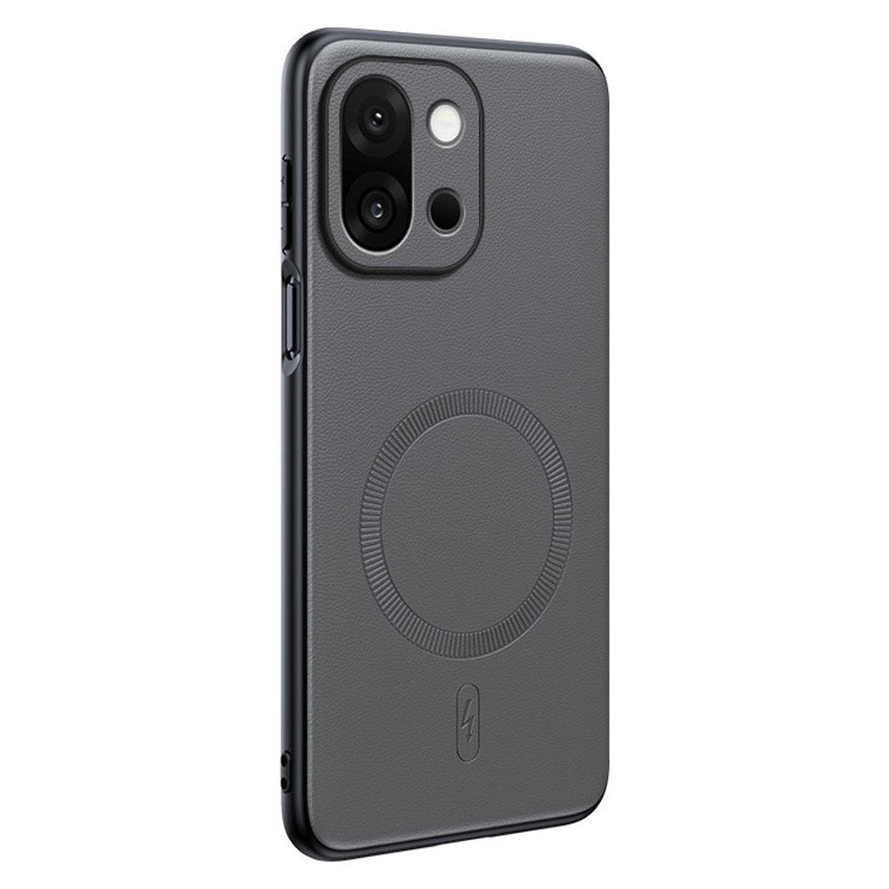 EIDERWOOD OnePlus 15 Hybrid Plastik Mobil Cover m. Kunstlæder - MagSafe Kompatibel - Grå