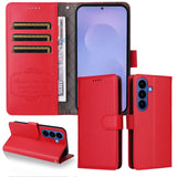 EIDERWOOD Samsung Galaxy S26 Kunstlæder Flip Cover - Strop - Rød