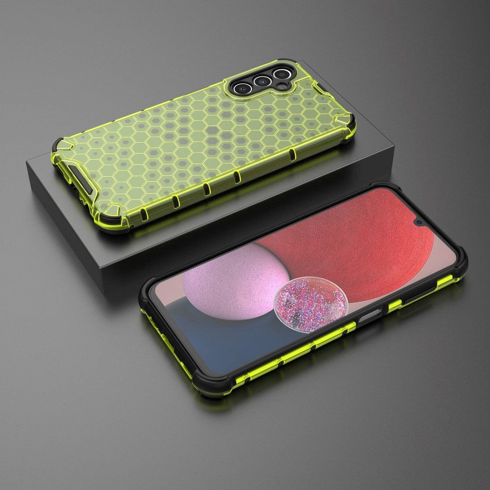 Samsung Galaxy A14 (5G) Hybrid Case - Honeycomb Grøn