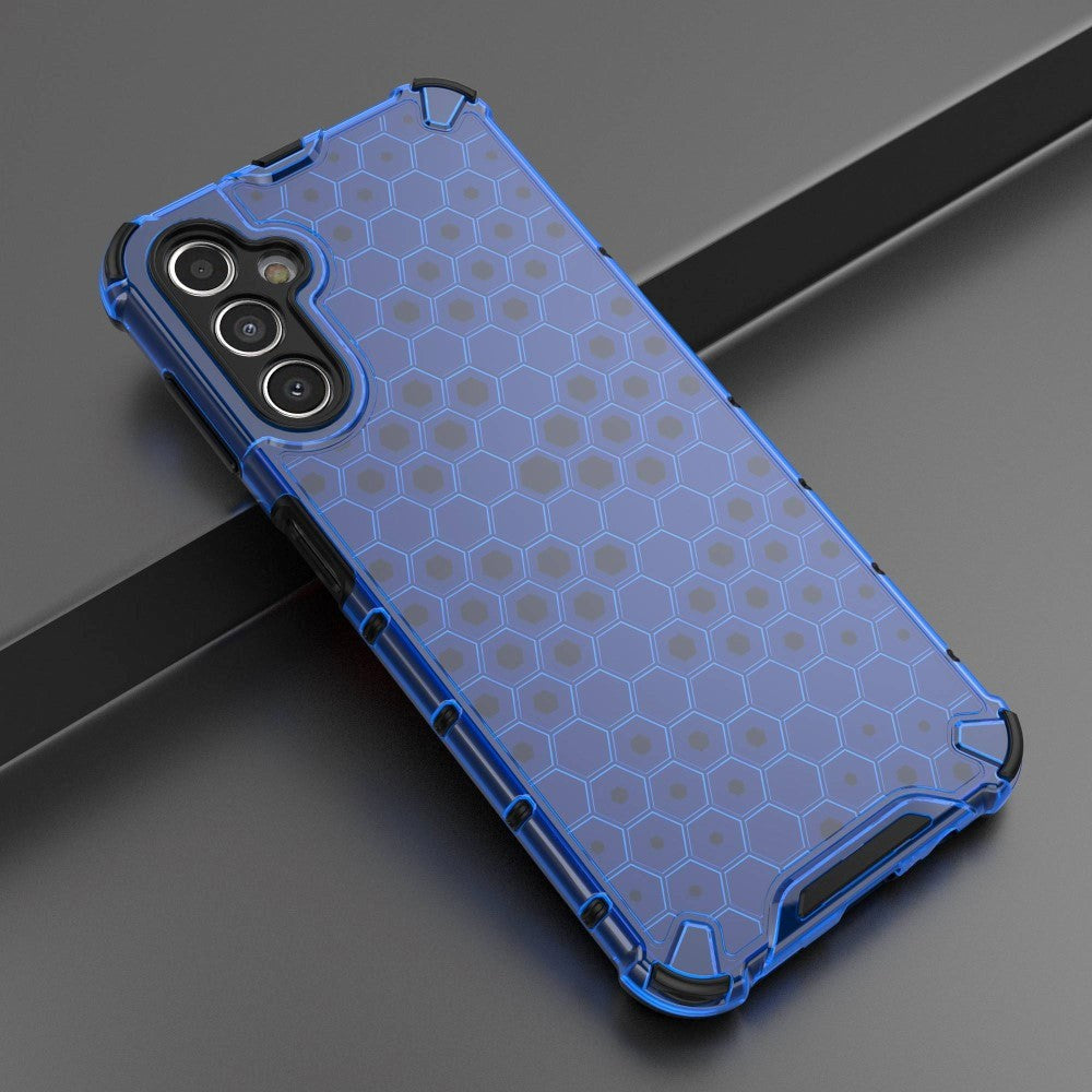 Samsung Galaxy A14 (5G) Hybrid Case - Honeycomb Blå