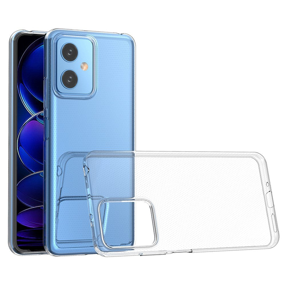 Xiaomi Redmi Note 12 (5G) / Poco X5 (5G) Fleksibelt Plastik Bagside Cover - Gennemsigtig