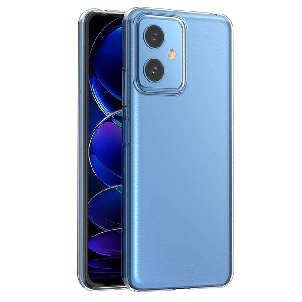 Xiaomi Redmi Note 12 (5G) / Poco X5 (5G) Fleksibelt Plastik Bagside Cover - Gennemsigtig