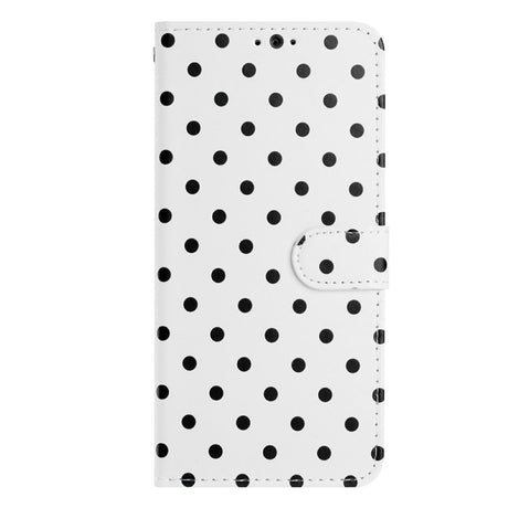 EIDERWOOD iPhone 17 Kunstlæder Flip Mobil Cover m. Polka Design - Hvid