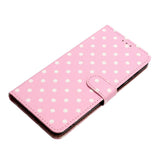 EIDERWOOD iPhone 17 Kunstlæder Flip Mobil Cover m. Polka Design - Lyserød