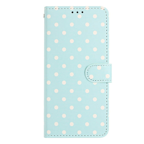 EIDERWOOD iPhone 17 Kunstlæder Flip Mobil Cover m. Polka Design - Blå