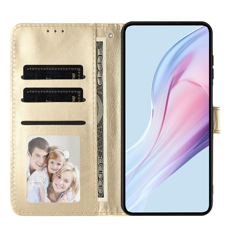 EIDERWOOD iPhone 17 Kunstlæder Flip Mobil Cover m. Polka Design - Gul