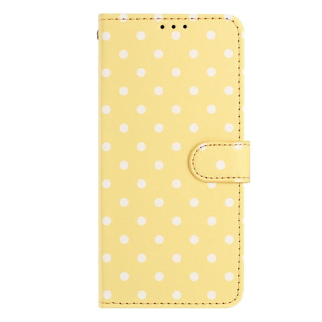 EIDERWOOD iPhone 17 Kunstlæder Flip Mobil Cover m. Polka Design - Gul