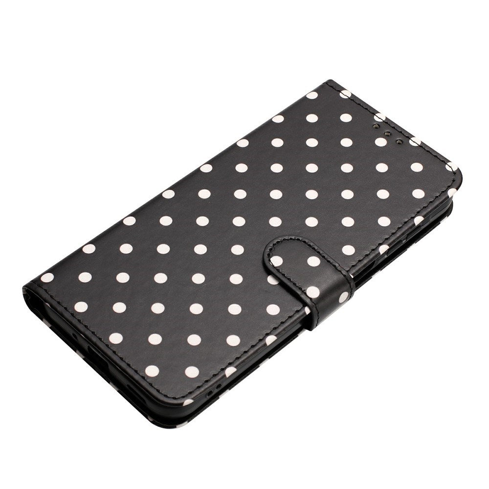 EIDERWOOD iPhone 17 Kunstlæder Flip Mobil Cover m. Polka Design - Sort