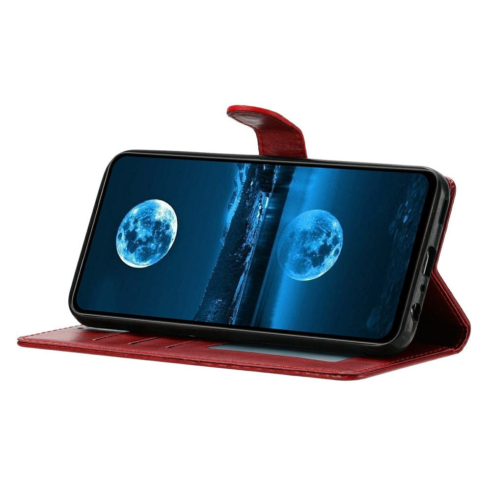 EIDERWOOD Samsung Galaxy S26 Ultra Kunstlæder Flip Cover m. Strop & Pung - Rød