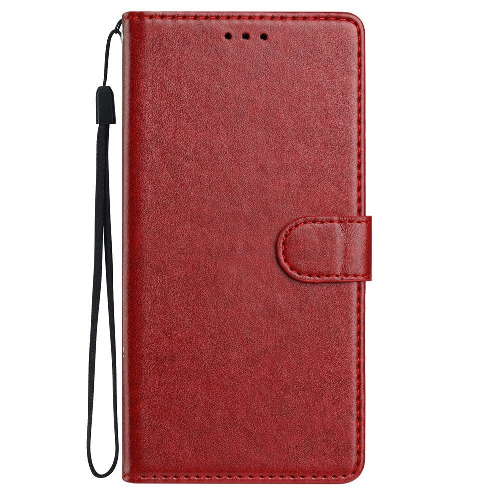 EIDERWOOD Samsung Galaxy S26 Ultra Kunstlæder Flip Cover m. Strop & Pung - Rød