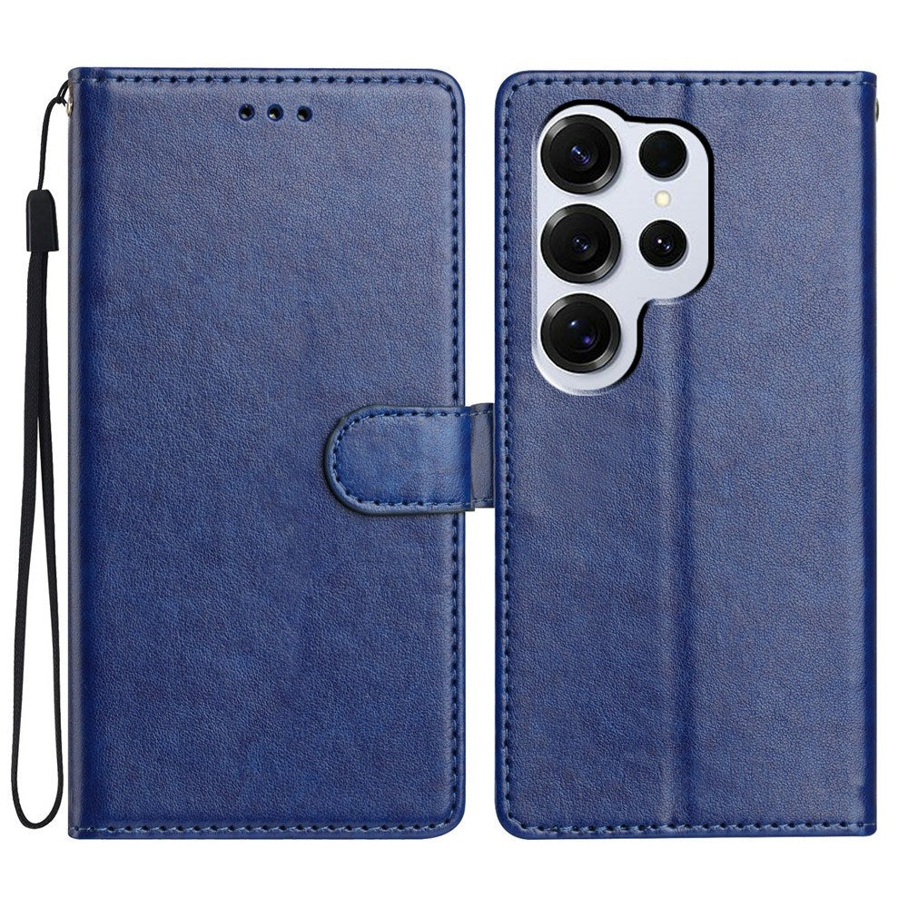 EIDERWOOD Samsung Galaxy S26 Ultra Kunstlæder Flip Cover m. Strop & Pung - Blå