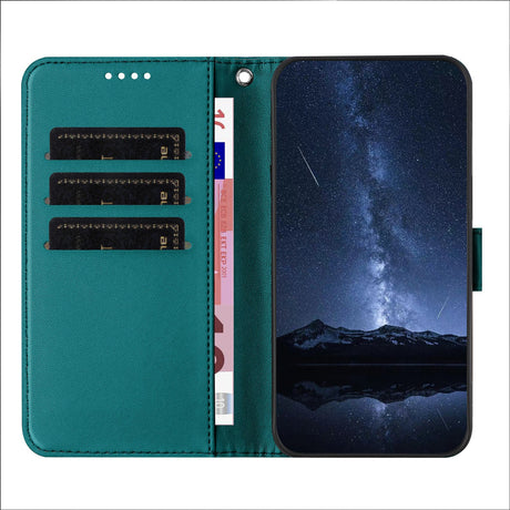 Honor Magic8 Lite EIDERWOOD Kunstlæder Flip Cover m. Kortholder - Grøn