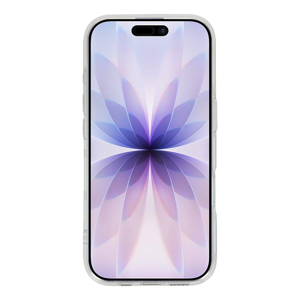 EIDERWOOD iPhone 17 Hybrid Mobil Cover m. Polka Design - MagSafe Kompatibel - Gennemsigtig / Lyserød