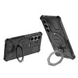 EIDERWOOD Samsung Galaxy S26 Hybrid Håndværker Cover - Roterende Kickstand - Sort