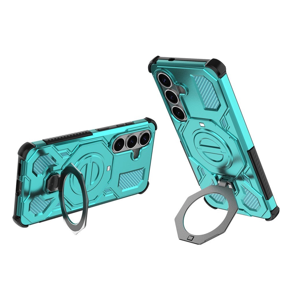 EIDERWOOD Samsung Galaxy S26 Hybrid Håndværker Cover - Roterende Kickstand - Turkis