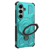 EIDERWOOD Samsung Galaxy S26 Hybrid Håndværker Cover - Roterende Kickstand - Turkis