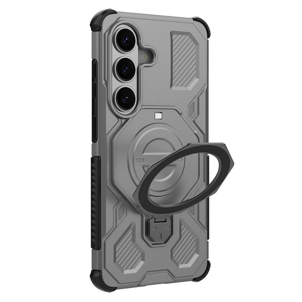 EIDERWOOD Samsung Galaxy S26 Hybrid Håndværker Cover - Roterende Kickstand - Grå
