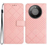 Honor Magic8 Lite EIDERWOOD Kunstlæder Cover m. Strop - Lyserød