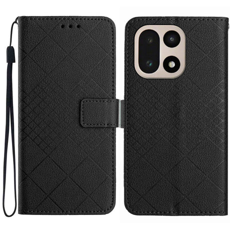 EIDERWOOD OnePlus 15 Kunstlæder Mobil Flipcover m. Aftryk - Sort