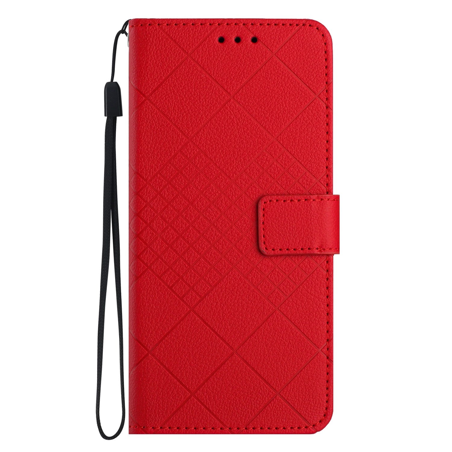 EIDERWOOD OnePlus 15 Kunstlæder Mobil Flipcover m. Aftryk - Rød