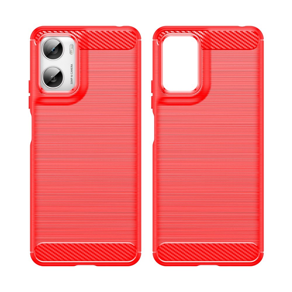 EIDERWOOD Motorola Moto G06 / G06 Power - Carbon Fiber Mobil Cover - Rød