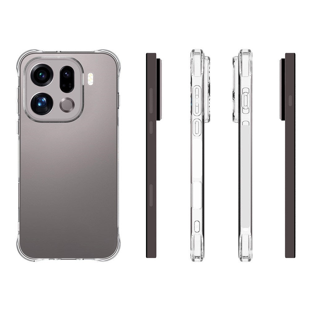 OPPO Find X9 Pro EIDERWOOD Fleksibelt Plast Bagside Cover m. Stødabsorberende Hjørner - Gennemsigtig