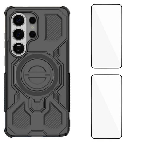 Samsung Galaxy S26 Ultra Håndværkercover m. Kickstand & 2 x Skærmbeskyttelse - Sort