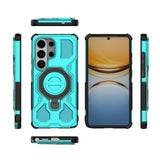 Samsung Galaxy S26 Ultra Håndværkercover m. Kickstand & 2 x Skærmbeskyttelse - Turkis