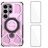 Samsung Galaxy S26 Ultra Håndværkercover m. Kickstand & 2 x Skærmbeskyttelse - Lyserød