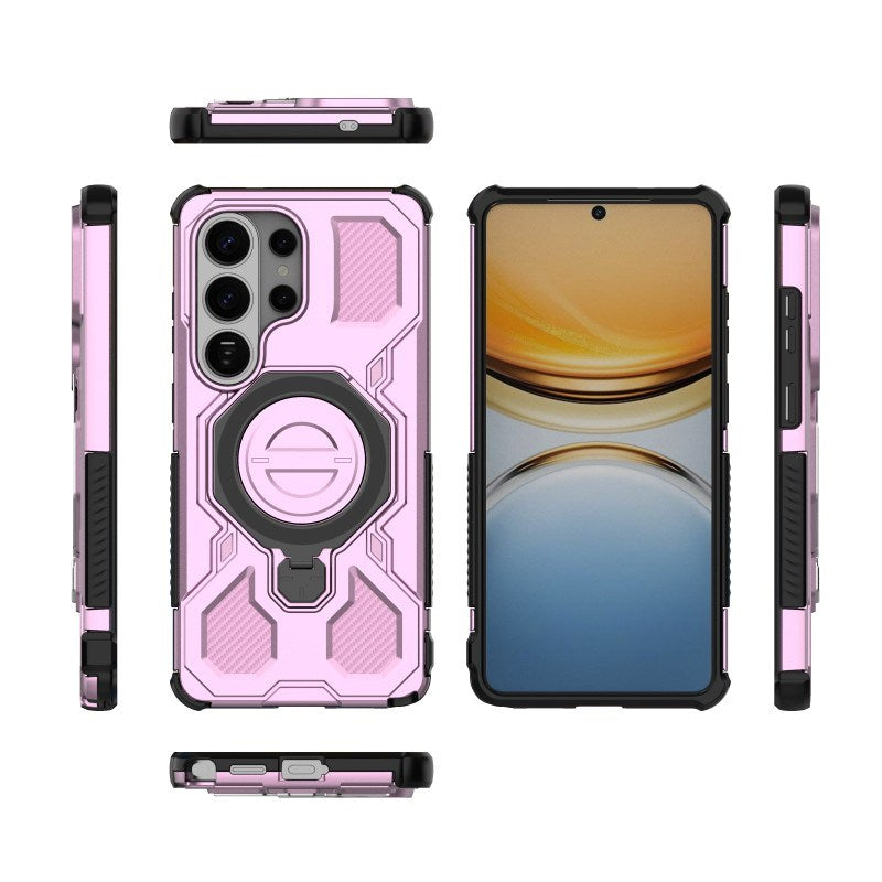 Samsung Galaxy S26 Ultra Håndværkercover m. Kickstand & 2 x Skærmbeskyttelse - Lyserød