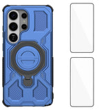 Samsung Galaxy S26 Ultra Håndværkercover m. Kickstand & 2 x Skærmbeskyttelse - Blå