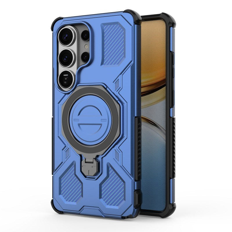 Samsung Galaxy S26 Ultra Håndværkercover m. Kickstand & 2 x Skærmbeskyttelse - Blå