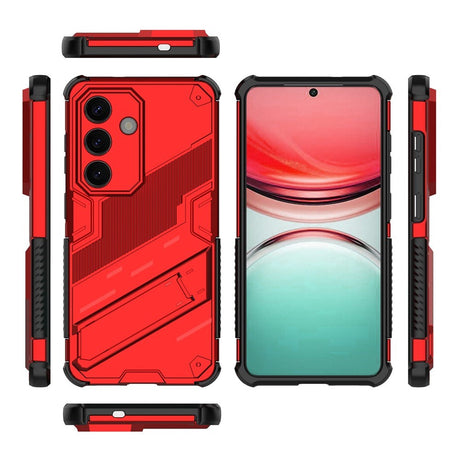 EIDERWOOD Samsung Galaxy S26 Hybrid Håndværker Bagside Cover - Kickstand - Rød