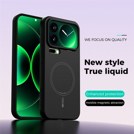 Xiaomi 17 Pro Max Silikone Mobil Cover - MagSafe Kompatibel - Sort