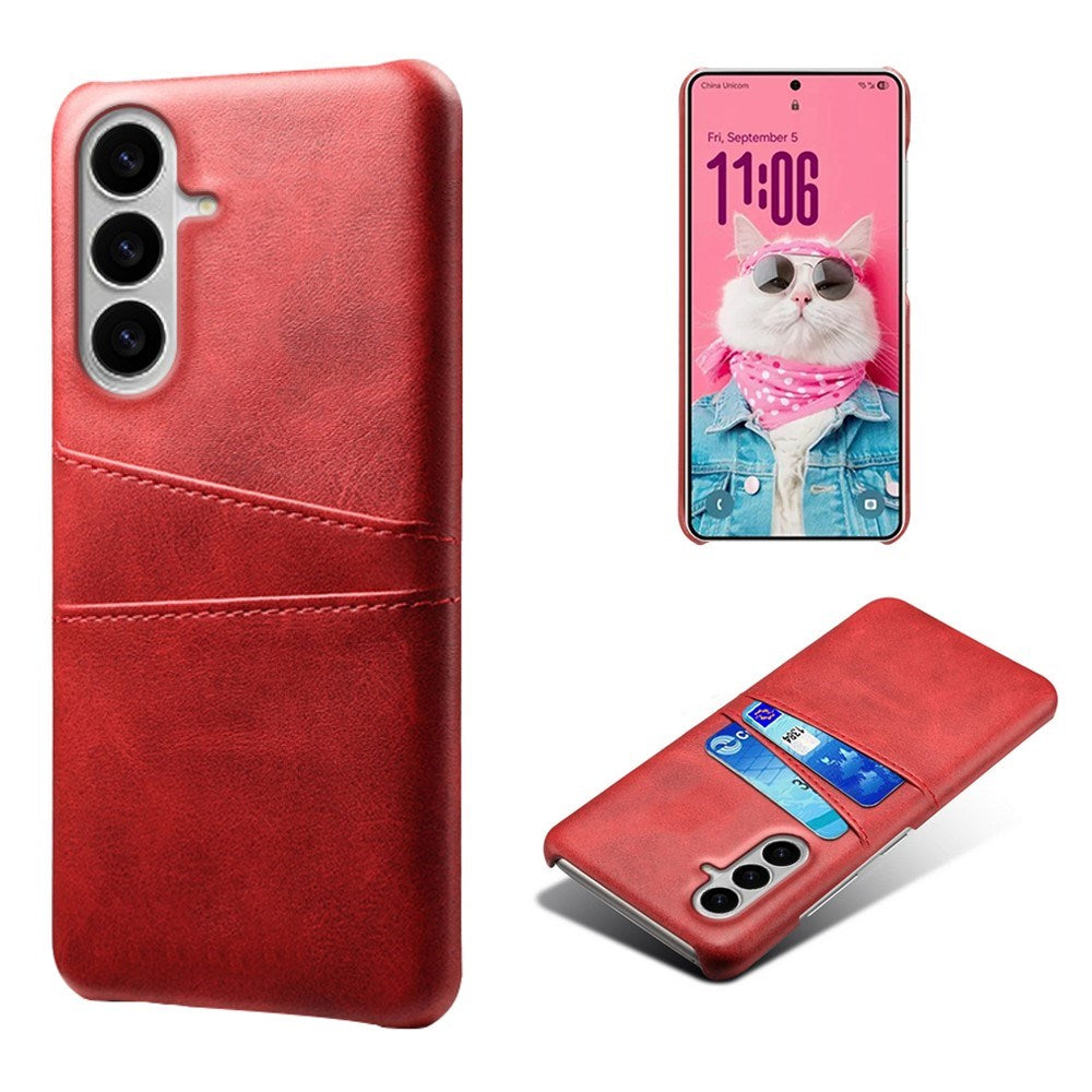 EIDERWOOD Samsung Galaxy S26 Kunstlæder Bagside Cover m. Kortholder - Rød