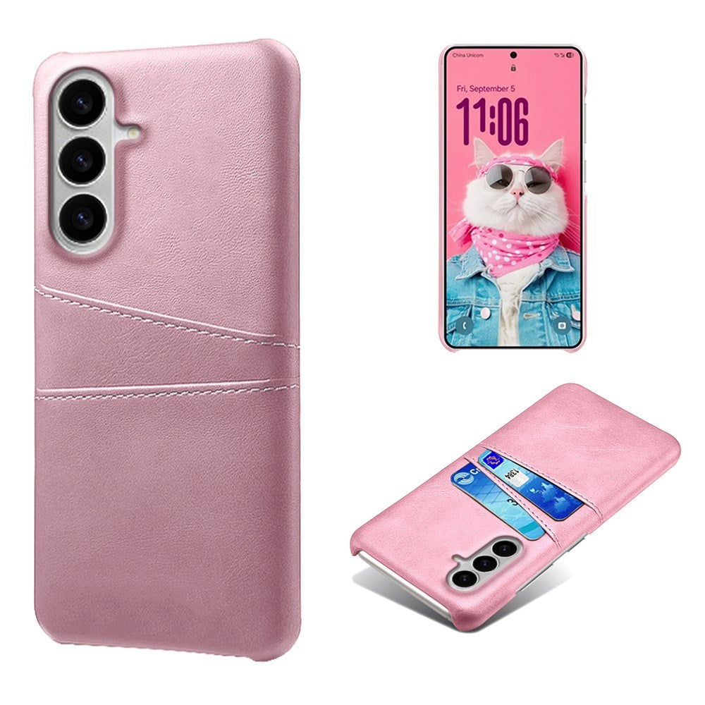 EIDERWOOD Samsung Galaxy S26 Kunstlæder Bagside Cover m. Kortholder - Lyserød